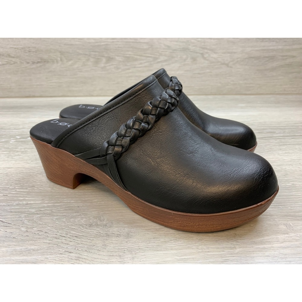 b.o.c. Born Concept Women's Black Braided Clog Mules 9 Comfort Casual Shoes